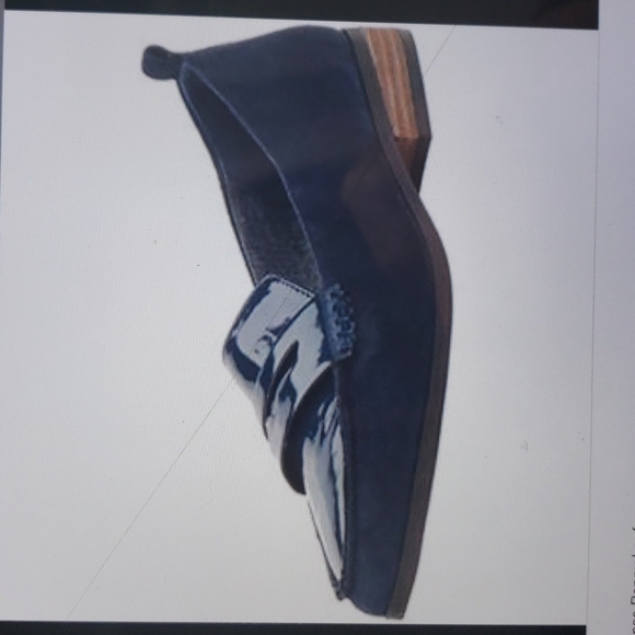 Dr. Scholl's Shoes - DR SHOALS WOMEN'S ECLIPSE MEMORY FOAM BLACK PATENT AND SUEDE LOAFERS SZ 7.5